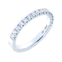 Anello Gazzola Half Eternity in Oro bianco Diamante